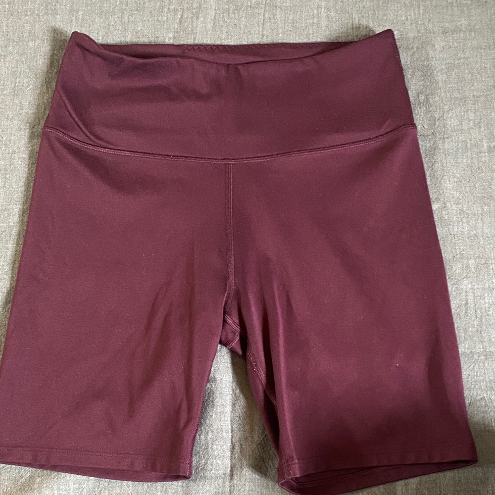 Victoria's Secret Maroon Bike Shorts running walking workout
